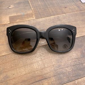 Celine Audrey Sunglasses in Black